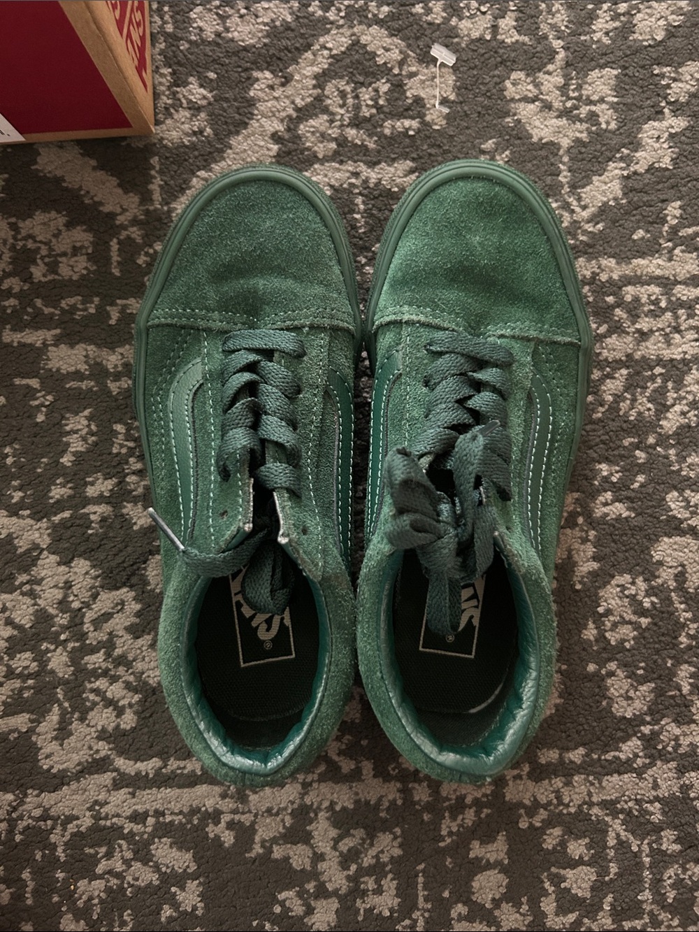 Vans Green Suede Old Skool Low Top Sneakers